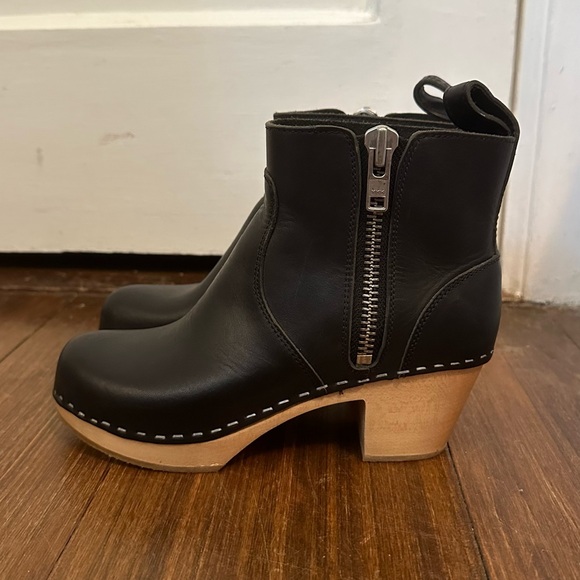 Swedish Hasbeens Zip It Emy, Black, Size 36, EUC - Picture 5 of 11